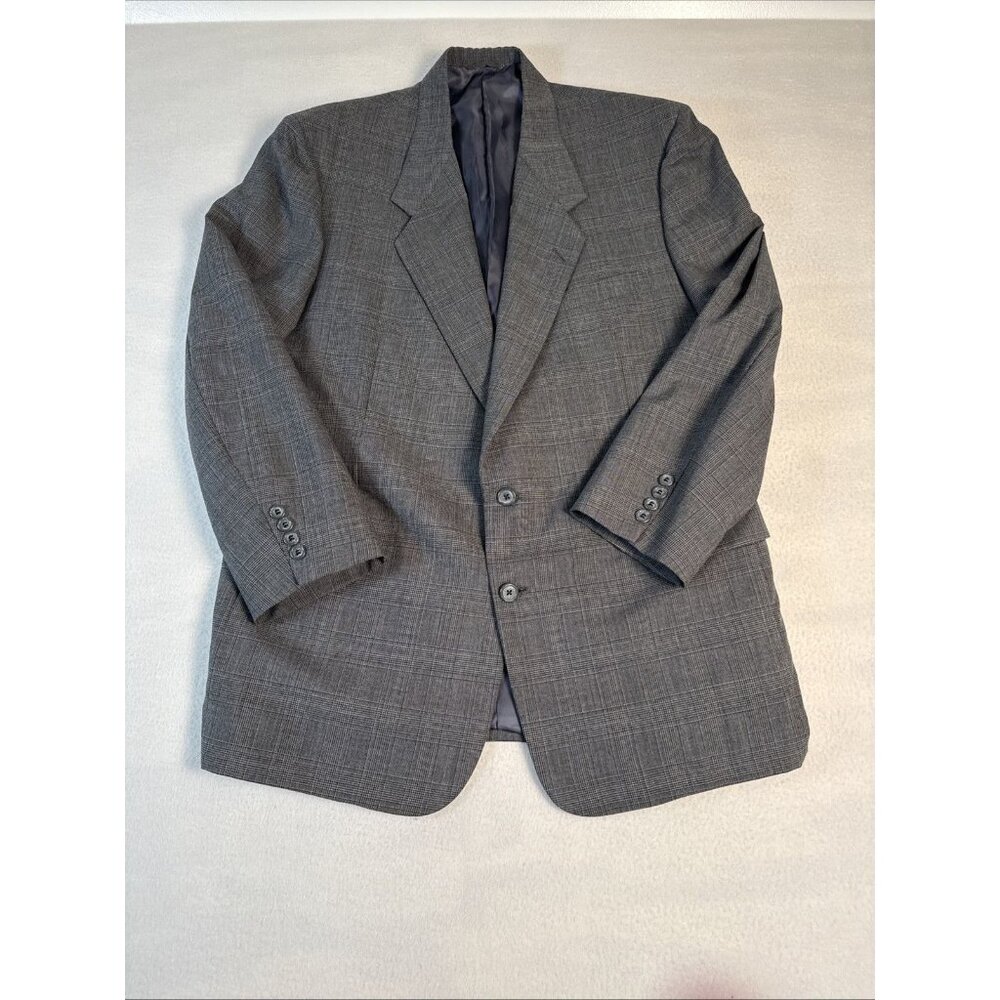 Tom James Suit Mens‎ Gray Wool 2 Button Pants 48x32 Cuffed Made In USA